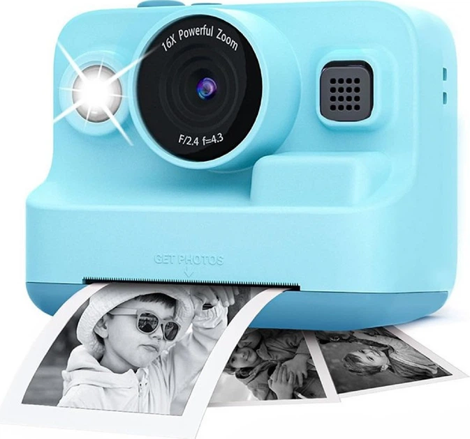 Aparat fotograficzny dla dzieci Hedo G881 natychmastowy z drukarką Niebieski 100032 (5904610818831) - obraz 1