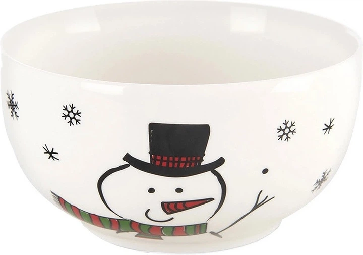 Набір чашка з мисочкою Orion для дітей порцеляновий Сніговик 2 предмети (8592381206369) - зображення 2