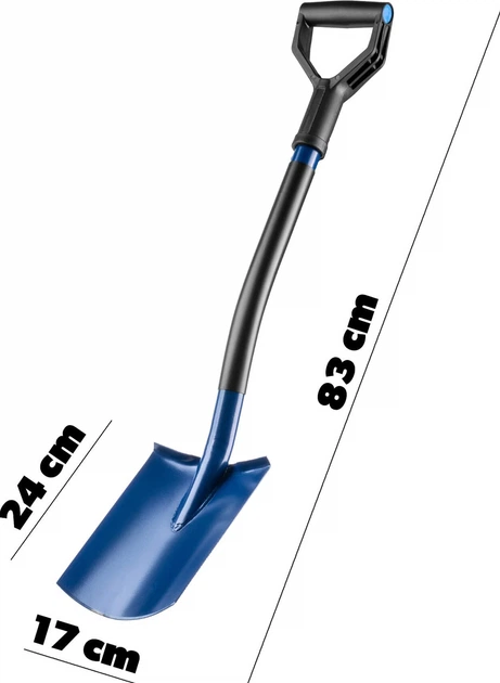 Лопата металева Kadax Clusaz 83 x 17 см Синя (K3468) - зображення 6