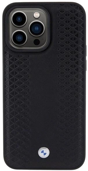 Etui plecki BMW Leather Diamond Pattern do Apple iPhone 15 Pro Black (3666339142568) - obraz 3