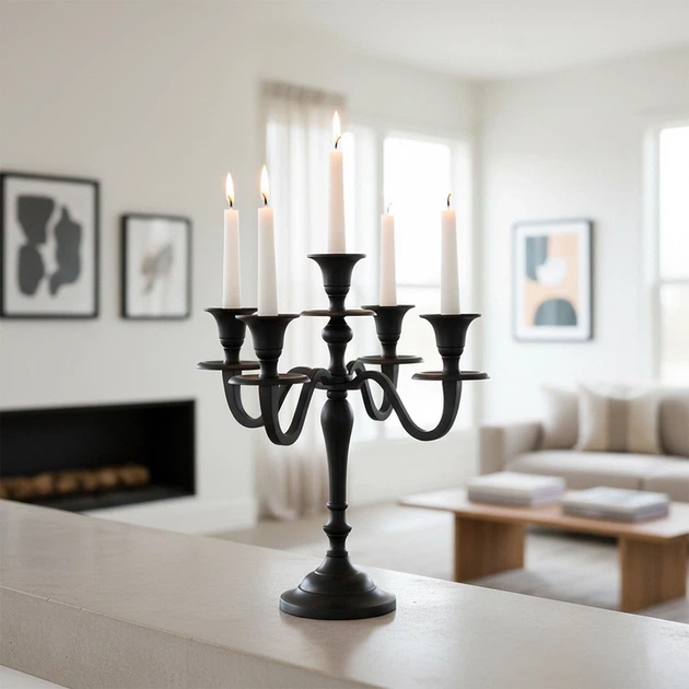 Підсвічник Home & Styling Collection 31 см Чорний (8721037589536) - зображення 3