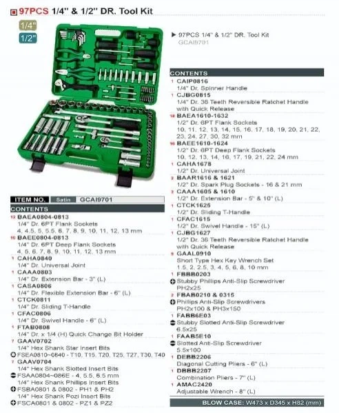 Набір інструментів Toptul GCAI9701 - изображение 3