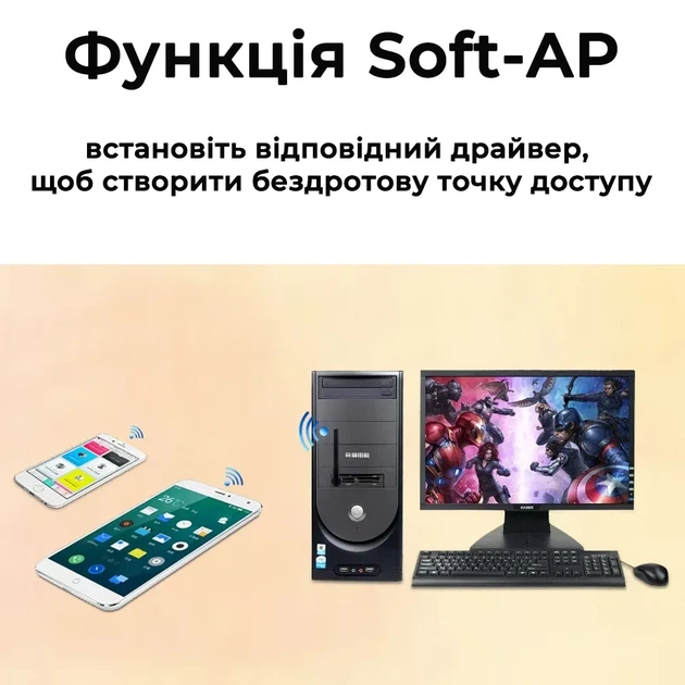 USB Wi-Fi адаптер Ralink MT7601 для T2, ПК, тюнерів - Фото 5 USB Wi-Fi адаптер Ralink MT7601 для T2, ПК, тюнерів - зображення 5