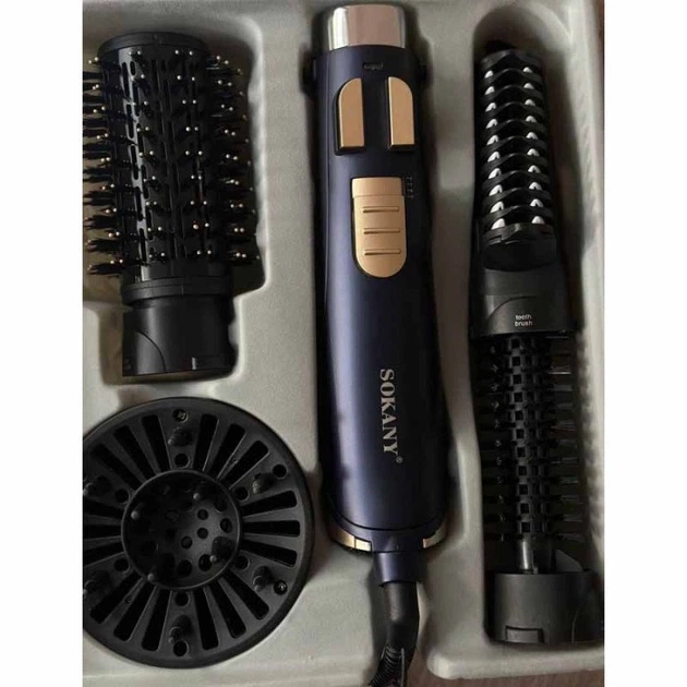 Фен-щётка для укладки волос Sokany SK-15007, ионизация, 2 режима, 1400 Вт (87329) - изображение 3
