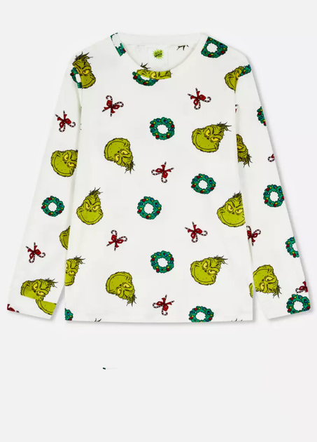 М'який плюшевий світшот Primark The Grinch Christmas XS для дому та сну Молочний (8545) - Фото 4 М'який плюшевий світшот Primark The Grinch Christmas XS для дому та сну Молочний (8545) - зображення 4