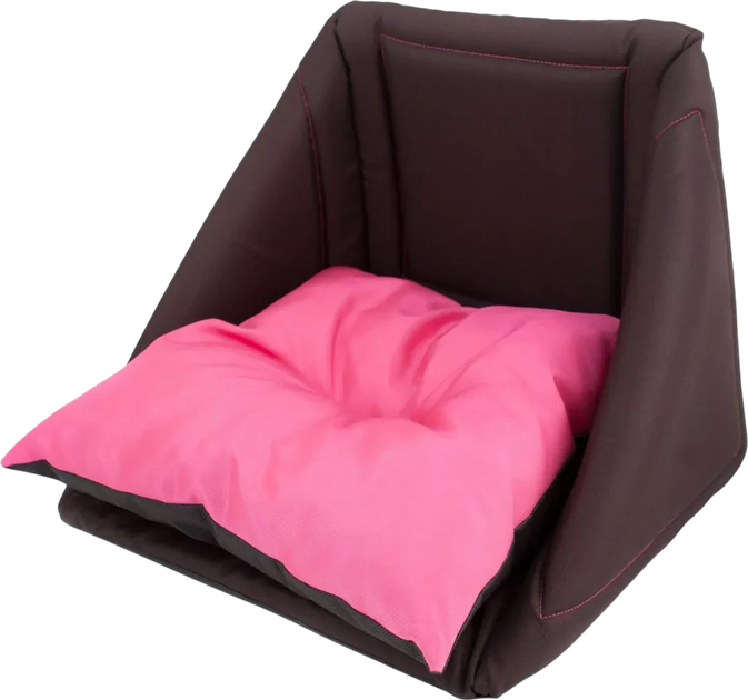 Budka dla psów i kotów Comfy Lola Trio 43 x 43 x 39 cm Brązowo-różowa (5905546140850) - obraz 2