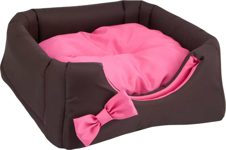 Budka dla psów i kotów Comfy Lola Trio 43 x 43 x 39 cm Brązowo-różowa (5905546140850) - obraz 3