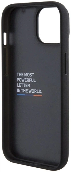 Etui plecki BMW Leather Stamp Tricolor do Apple iPhone 15 Black (3666339143343) - obraz 6