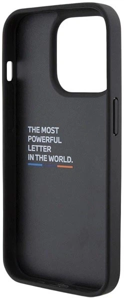 Etui plecki BMW Leather Stamp Tricolor do Apple iPhone 15 Pro Black (3666339143367) - obraz 6