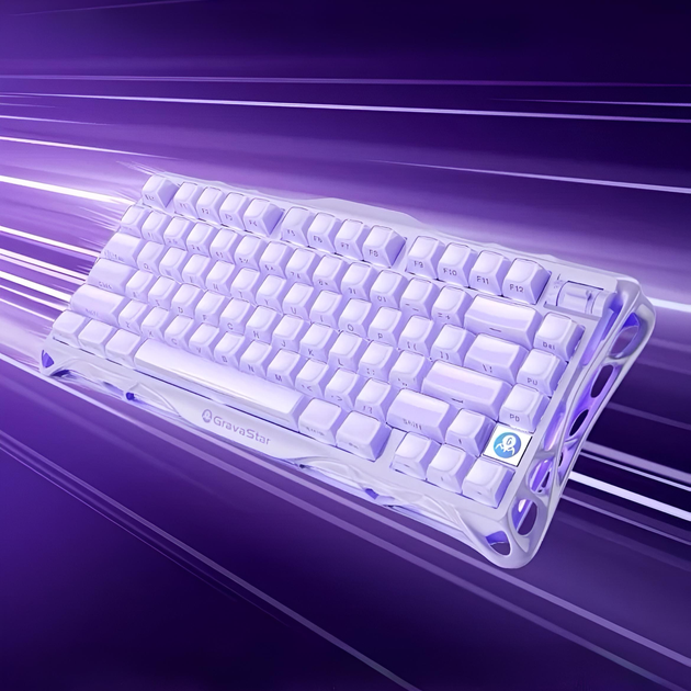 Клавиатура GRAVASTAR Mercury K1 Special Edition с комбинированным подключением - Lavender Purple - изображение 5