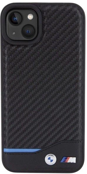 Etui plecki BMW Leather Carbon do Apple iPhone 15 Plus Black (3666339143848) - obraz 3