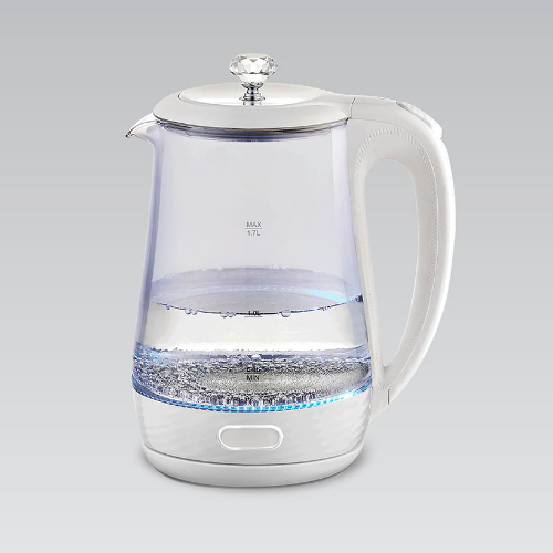 Електрочайник 1,7л 1850-2200W скло (диск) білий MR-052-WHITE Maestro - изображение 2