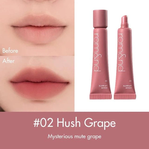 Pomadka do ust Rom&nd Color Lip Matte w płynie 02 Hush Grape 8 g (8800258082511) - obraz 3