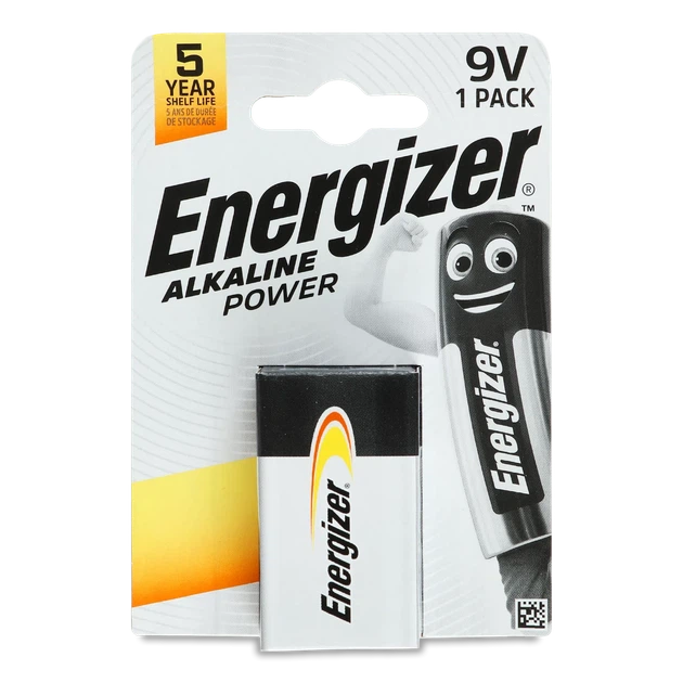 Батарейка Energizer Alkaline Power 6LR61 крона 9v - Фото 1 Батарейка Energizer Alkaline Power 6LR61 крона 9v - изображение 1