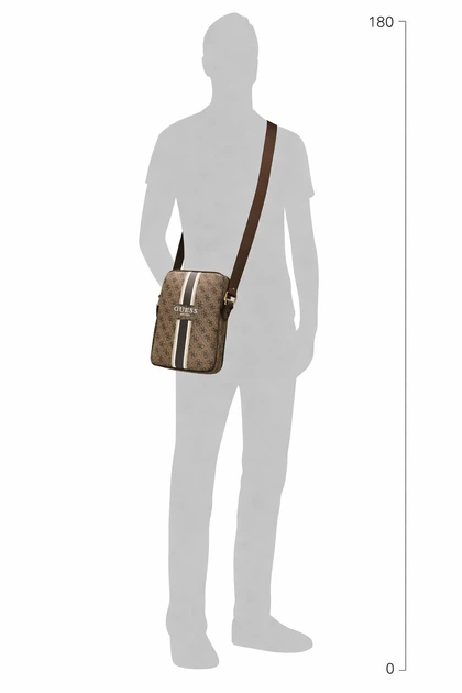 Сумка для ноутбука Guess 4G Stripes 10" Brown (3666339120443) - зображення 4