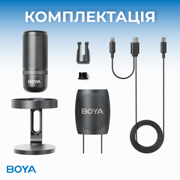 Мікрофон конденсаторний Boya K3-02 RGB Black - зображення 13