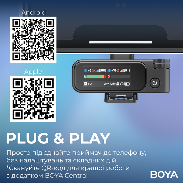 Бездротовий мікрофон Boya MIC 2-02 Type-C/TRS Black - зображення 16