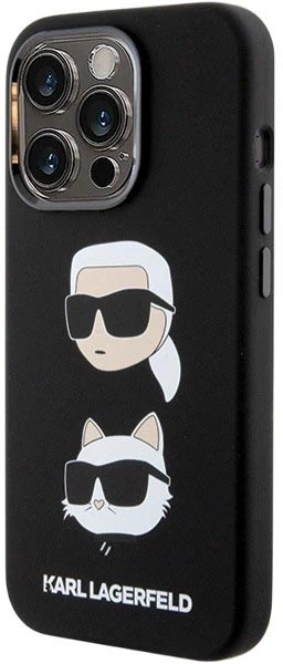 Etui Karl Lagerfeld Karl&Choupette Head do Apple iPhone 15 Pro Max Black (3666339164829) - obraz 2