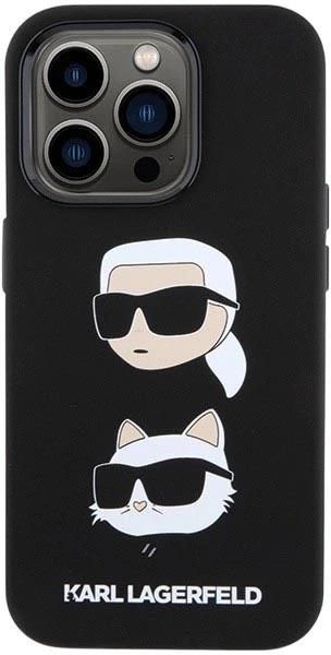 Etui Karl Lagerfeld Karl&Choupette Head do Apple iPhone 15 Pro Max Black (3666339164829) - obraz 3