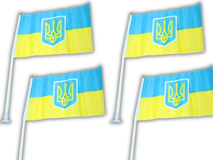 Флажок FROM FACTORY UKL на присоске двусторонний UKRAINE 14х21см - изображение 3