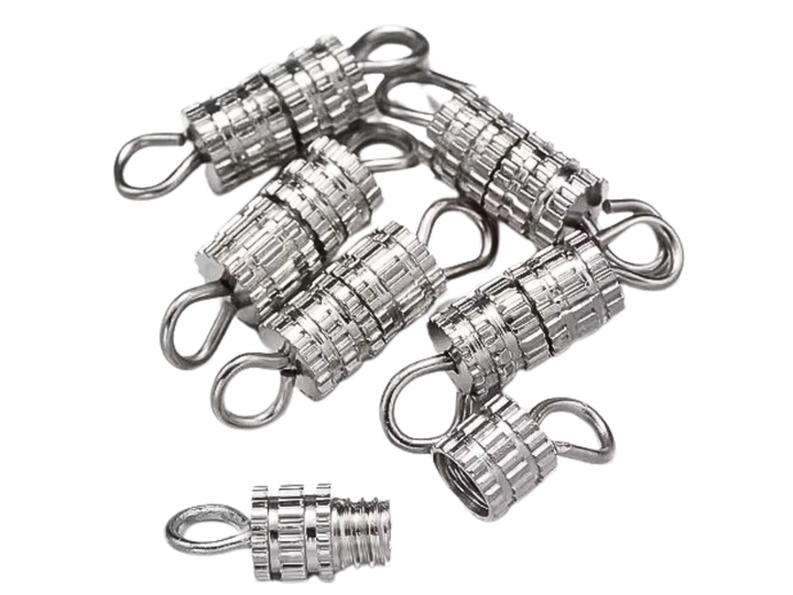 Закрутки/Застібки FROM FACTORY ZASR рифлені сріблясті 1,4 см/10шт - зображення 3