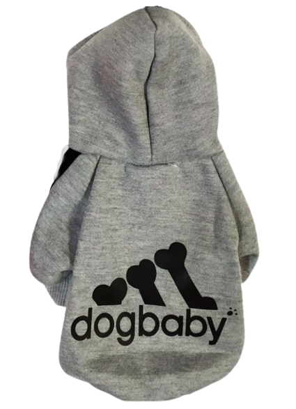 Толстовка " dogbaby" для собак и котов, размер М, серая - Фото 1 Толстовка " dogbaby" для собак и котов, размер М, серая - изображение 1