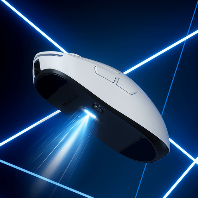 Бездротова ігрова миша MCHOSE A5 v2 Ultra PAW3395 / 26000 DPI / 2,4G / Bluetooth White / Білий - Фото 2 Бездротова ігрова миша MCHOSE A5 v2 Ultra PAW3395 / 26000 DPI / 2,4G / Bluetooth White / Білий - изображение 2
