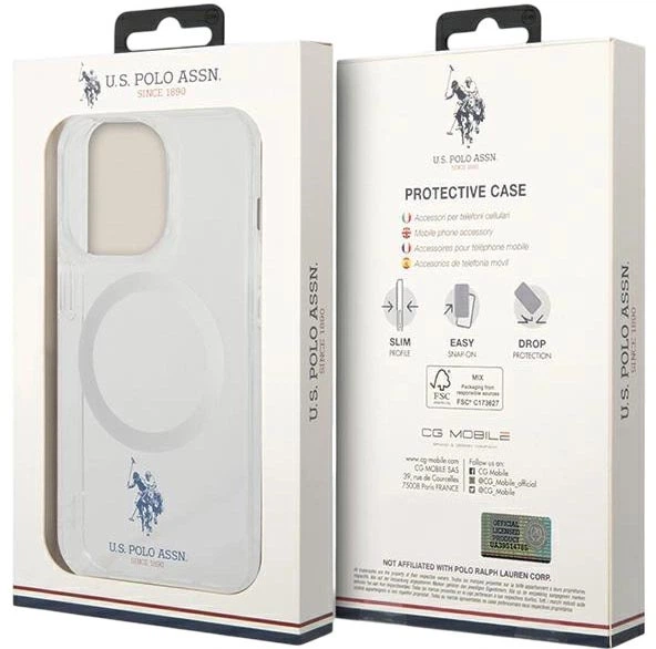 Etui U.S. Polo Assn. MagSafe Collection do Apple iPhone 15 Pro Max Transparent (3666339171940) - obraz 8