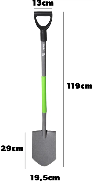Лопата садова Kadax Aalen з металевою ручкою (K9176) - зображення 10