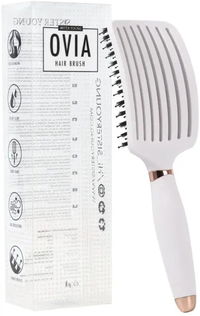 Szczotka do włosów Sister Young Ovia Biała (5906954234117) - obraz 2