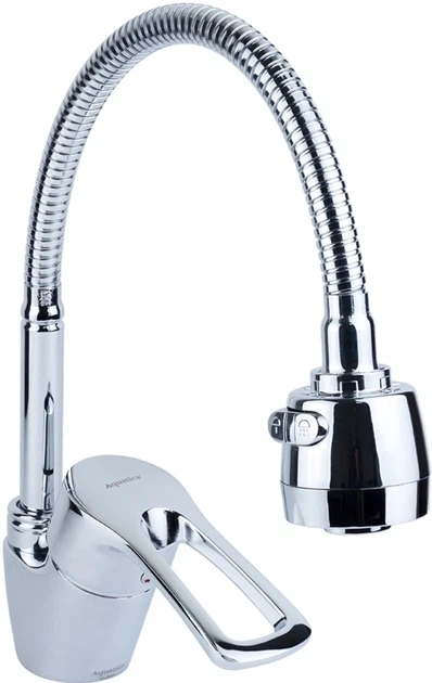 Змішувач для кухні кухонний гофрований гусак ML Ø40 на гайці AQUATICA ML-4B644C (9746120) (OPT-6491) - Фото 1 Змішувач для кухні кухонний гофрований гусак ML Ø40 на гайці AQUATICA ML-4B644C (9746120) (OPT-6491) - зображення 1