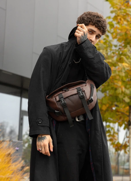 Мужская сумка Sambag Tirso Max Темно-коричневый 38х21 см (80411020m) - изображение 2