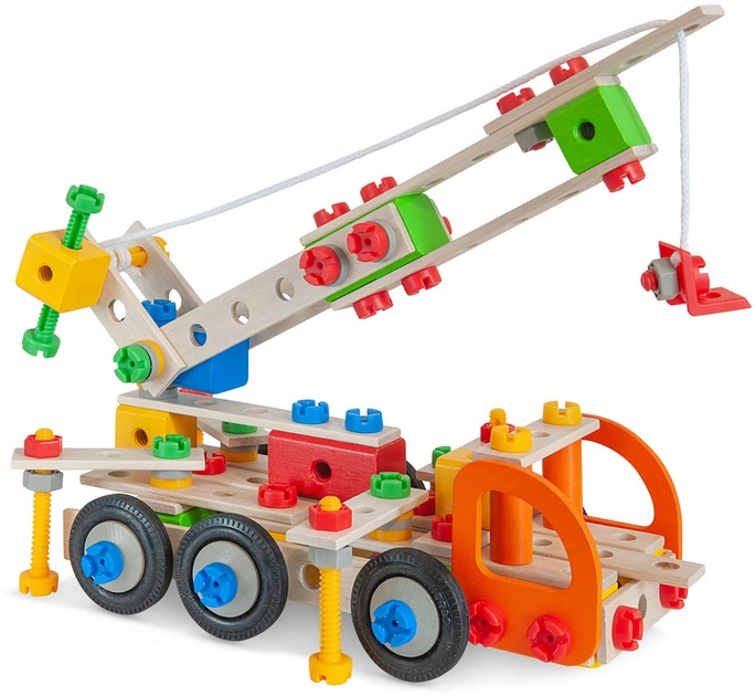 Klocki konstrukcyjne Eichhorn Constructor 4 w 1 Crane truck 170 elementów 100039094 (4051902001141) - obraz 5