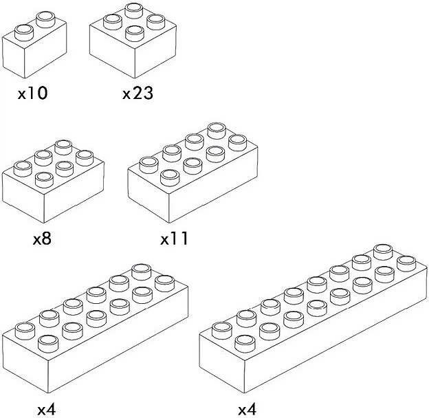 Klocki konstrukcyjne Hubelino białych 60 elementów 420602 (4250331420602) - obraz 3