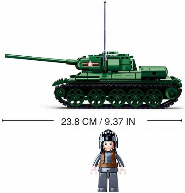 Конструктор Sluban Танк T-34-85 497 елементів M38-B0982 (6938242958527) - зображення 3