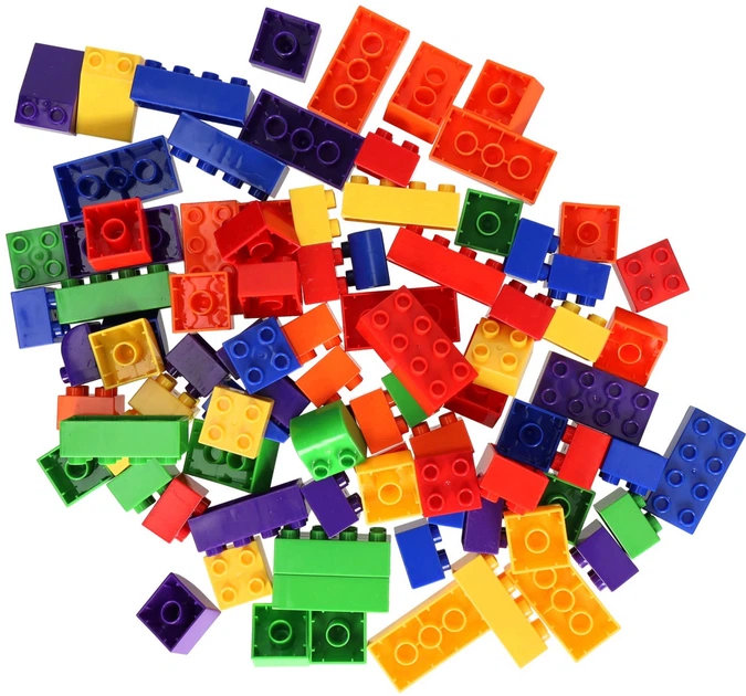 Klocki konstrukcyjne Jumbo Colored 90 elementów B58 (8713218061856) - obraz 3