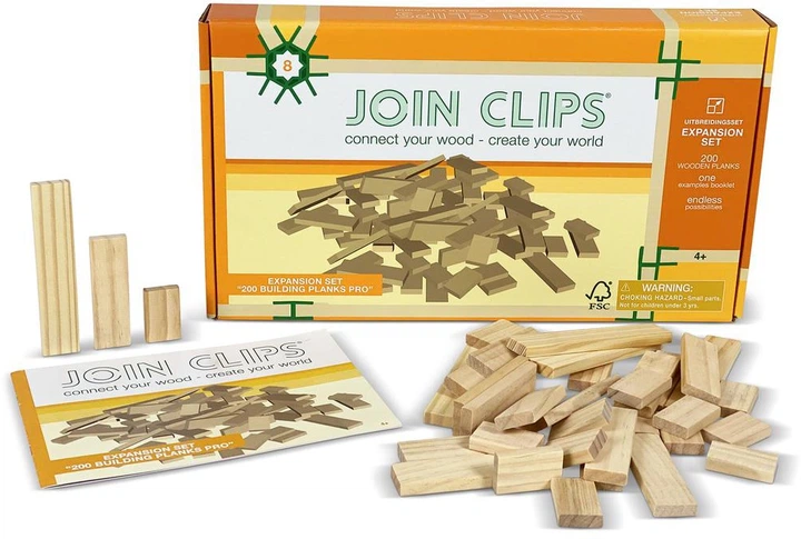 Набір дерев’яних кубиків Join Clips Expansion 200 елементів JC200 (7110933940243) - зображення 3