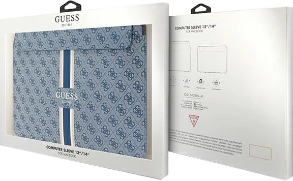 Сумка для ноутбука Guess 4G Printed Stripes 16" Blue (3666339120580) - зображення 4