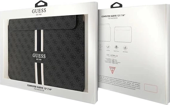 Сумка для ноутбука Guess 4G Printed Stripes 16" Black (3666339120528) - зображення 4