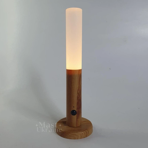 Светильник настенный LED с датчиком движения Induction lamp, беспроводная аккумуляторная LED лампа-ночник под дерево с теплым светом и магнитным креплением, для спальни, коридора, декора Светлое дерево AND-850-LightWood - изображение 6