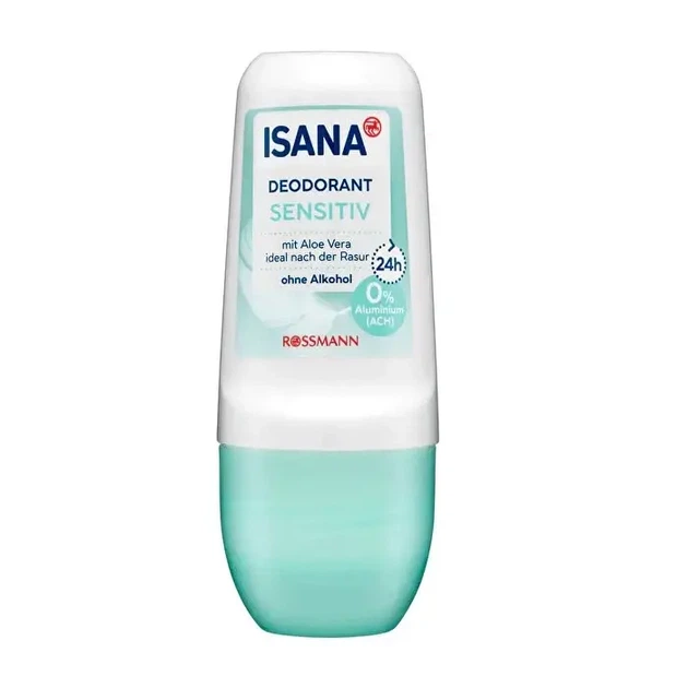 Дезодорант кульковий Isana Sensitiv, 50ml - Фото 1 Дезодорант кульковий Isana Sensitiv, 50ml - зображення 1