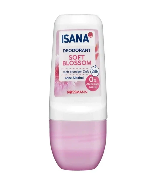 Дезодорант кульковий Isana Soft Blossom, 50ml - Фото 1 Дезодорант кульковий Isana Soft Blossom, 50ml - зображення 1
