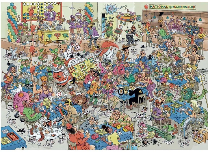 Пазл Jan van Haasteren Jigsaw: Битва Лудо 1000 елементів 2051667 (8721017602613) - зображення 2
