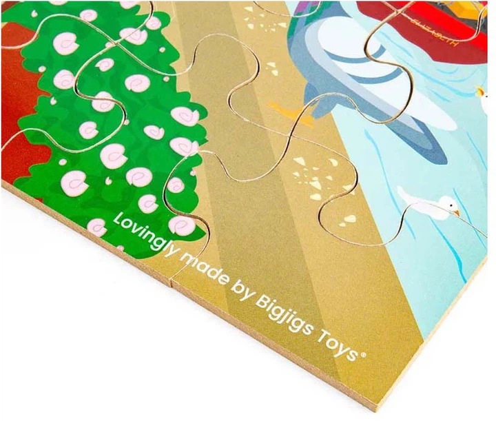 Пазл дерев'яний Bigjigs Місто Лондон 48 елементів 3000023 (691621850381) - зображення 4