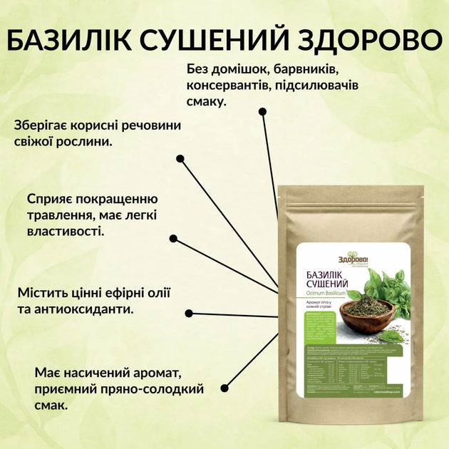 Базилік сушений Здорово 250 г - зображення 3