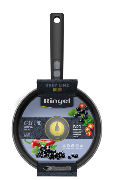 Сковорода со съемной ручкой Ringel Grey Line 26 см (RG-1155-26) - изображение 4