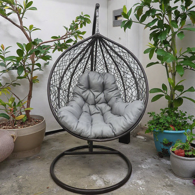 Подвесное кресло-качалка кокон Bonro 329 L (коричнево-серый) (42400921) - Фото 5 Подвесное кресло-качалка кокон Bonro 329 L (коричнево-серый) (42400921) - изображение 5