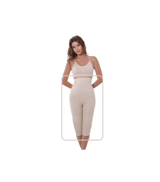Высокие&nbsp;утягивающие капри - Formeasy - 2900 - XXL - Бежевый - изображение 4