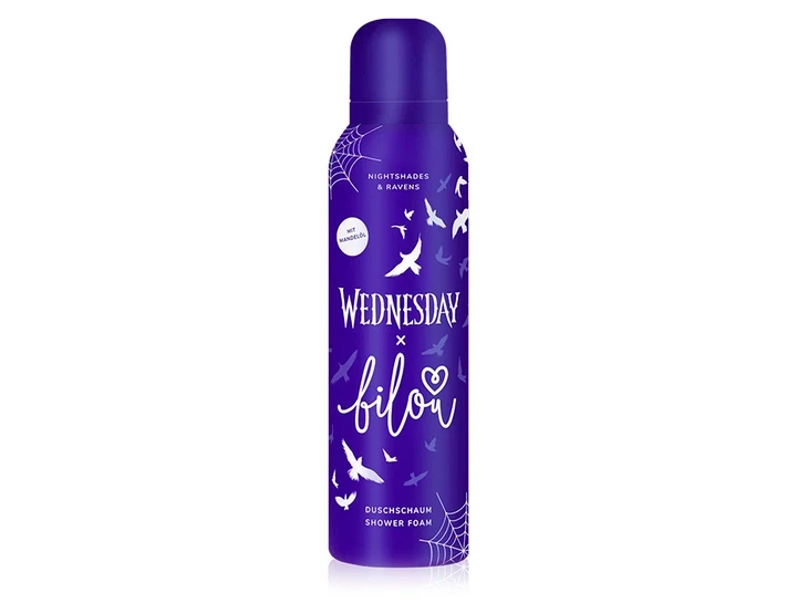 Wednesday Nightshades Ravens Shower Foam Пінка для душу Малина та боби тонка Bilou 200ml - Фото 1 Wednesday Nightshades Ravens Shower Foam Пінка для душу Малина та боби тонка Bilou 200ml - изображение 1