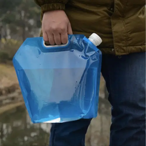 Складная канистра-пакет для воды Clefers, 10 л, прозрачная голубая (5024751) - изображение 8